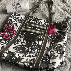 Coach Poppy Floral Graffiti Tote